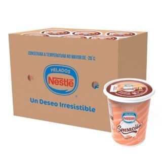 Pote de helado 450 ml, sabor chocolate almendrado
